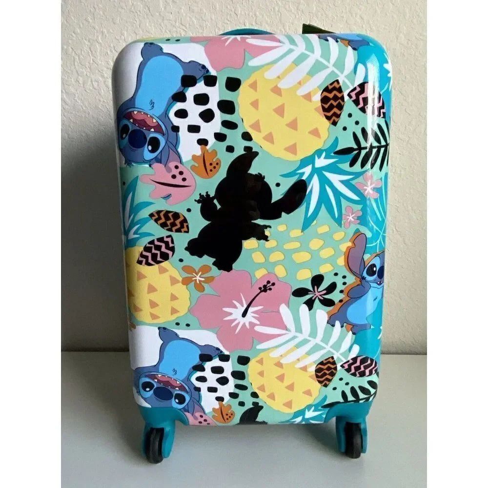 Bioworld Disney Lilo & Stitch 20” Hardside Wheeled Spinner Suitcase Luggage NEW